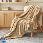 Joiedomi Throw For Couch, Soft Brown Fleece Blankets Birthday Gifts. Fixed Price $44.99.