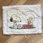 Pottery Barn Kids Peanuts Snoopy Embroidered Cotton Quilted Pillow Case Sham. Fixed Price $39.99.