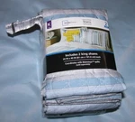 Mainstays Vertical Stripe Blue Gray King Size Shams 24" X 40". Fixed Price $12.00.