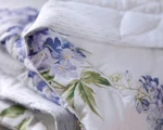 $620 Anne Solene Charme King Quilt Coverlet Blue Delphinium Sweet Pea France. Fixed Price $349.00.