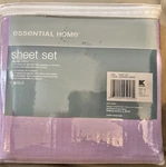 Essential Home Full 4-PIECE Sheet Set Lavender Sunrise New Old Stock. Fixed Price $13.00.