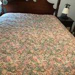 Eileen West 1988 King Victorian Tapestry Comforter Quilt Floral Cottage Rare!. Fixed Price $237.99.