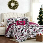 Southshore Fine Living Merry Town Christmas Quilt Set King/cal. Fixed Price $94.27.