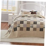 Greenland Home Oxford 100% Cotton Quilted Bedspread Set 3-PIECE Jumbo King Taupe. Fixed Price $150.45.