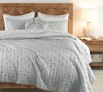 New - Pottery Barn Tencel Quilt Color : Gray Mist Free Shipping. Fixed Price $139.99.
