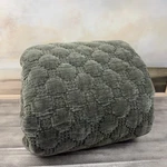 Pottery Barn Velvet Lattice Quilt Full/queen Loden Green Flaws Spots Read. Fixed Price $149.95.