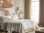 $509 Boll & Branch Signature Stripe Quilt Set Cotton White King/cal King, New. Fixed Price $279.99.