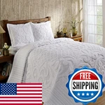 Better Trends Chenille Bedspreads Queen Size White 100 Cotton. Fixed Price $131.05.