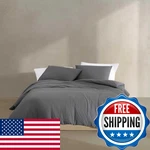 Calvin Klein - Queen Duvet Cover Set Super Soft Textured Bedding Matching Shams. Fixed Price $100.86.