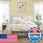 Laura Ashley - Twin Comforter Set Cotton Floral Bedding Matching Sham Bonus. Fixed Price $128.72.