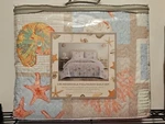 New 3P Seashells Quilt Set Pastel Pink Blue White Full/queen Ocean Coastal Beach. Fixed Price $60.00.