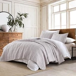 Horimote Home 100% Cotton Quilt Set Size, Full/queen, Light Grey 02. Fixed Price $100.45.