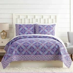 3PC Jessica Simpson Vera Bradley Purple Passion Full/queen Quilt Set. Fixed Price $299.99.