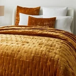 West Elm Lush Velvet Tack Stitch King Quilt. Fixed Price $99.00.