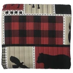 Virah Bella Lodge Life Moose Bear Deer Patchwork King Bed Quilt & Shams Set 3 Pc. Fixed Price $115.88.