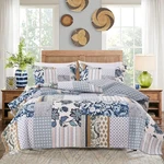 Queen Set Reversible Quilted Bedspread 3-PIECE Lightweight Floral Real. Fixed Price $158.28.