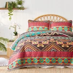 Tititada 3 Pieces Colorful Bohemian Quilt Set California King Size Burgundy. Fixed Price $77.04.