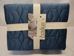 Oake Cotton Tencel Geometric Embroidered King 104 X 96 Quilt Navy. Fixed Price $89.99.