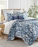Levtex Home Laure Reversible 3-PC. Quilt Set Full/queen Indigo Blue. Fixed Price $74.00.
