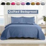 Embossed Quilt Bedspread Set 3 Piece Reversible Comforter Bedding Throw Queen Us. Fixed Price $29.95.