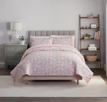 Traditions By Waverly 3PC Speckle Coral Quilt & Shams Set Queen Nip. Fixed Price $89.99.