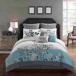 All American Collection New 7 Piece Embroidered Over-sized Comforter Set (que.... Fixed Price $128.73.