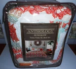Anthology Bungalow Twin/xl Reversible Comforter And Sham $300. Fixed Price $75.00.