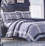 New Discontinued Nautica River Breeze Gray Blue White Full/queen Cotton Quilt. Fixed Price $54.99.