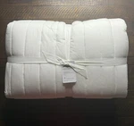 Pottery Barn European Flax Linen Cotton Channel Stitch Quilt King/ Ck White New!. Fixed Price $210.00.