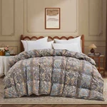 Cozy Oversized Boho Paisley Flower Print Down Comforter, King Queen Bed Blanket. Fixed Price $72.99.