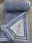 Indian Reversible Jaipuri Razai Floral Print Kantha Quilt Cotton Fill Bedspread. Fixed Price $120.00.