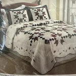 Greenland Home Fashions Twin Size Set Cotton Quilt Diamond Crossing Cranberry. Fixed Price $58.99.