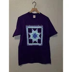 Vintage Lancaster Shirt Pastel Star Quilt Graphic Purple Tee Vtg 90S Large. Fixed Price $14.00.