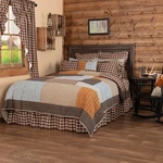 Rustic Queen Quilt Grey Patchwork Rory Chambray Cotton Bedroom Decor Vhc Brands. Fixed Price $169.95.