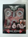 Spike & Rivet Bone Drink Stones Whiskey Chilling Rocks Gift Set New. Fixed Price $13.99.