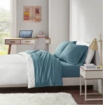 Cotton Blend Jersey Knit 3-PIECE Teal Twin All Season Sheet Set. Fixed Price $35.99.