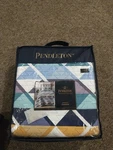 New Pendleton Serrado Twin Coverlet Quilt Set W/sham 100% Cotton Aztec. Fixed Price $119.00.