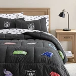 Pottery Barn Nfl Brights Quilt Twin / Xl Football Team Logos Bedding Nwt. Fixed Price $217.77.