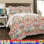 Boho Quilt Set Reversible Bedding Comfort Soft Microfiber 3 Piece Pillow Sham Us. Fixed Price $74.52.