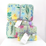 Anthropologie Anna Garden Cotton Queen Quilt King Pair Pillow Shams Green Floral. Fixed Price $379.99.