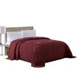 Beatrice Home Fashions Medallion Chenille Bedspread, King, Burgundy, Luxurious. Fixed Price $121.59.