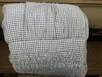 Pottery Barn Nantucket Gingham Quilt Full Queen Size Chambray Blue Cottage Read. Fixed Price $90.00.