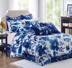 Virah Bella - Indigo Botanical Lightweight Reversible Quilt Set. Fixed Price $89.95.