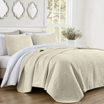 Chezmoi Collection Austin 3-PIECE Oversized Bedspread Coverlet Set (king, Ivory). Fixed Price $53.56.