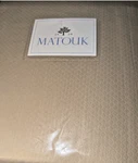 Matouk Coverlet Queen Elliot Diamond Cotton Blend Tan Made Usa Nwt. Fixed Price $180.50.