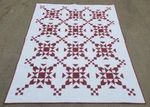 New Red & White Star Lap Quilt 54 X 70 Holiday Christmas Connecting Threads. Fixed Price $283.05.