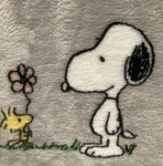 Snoopy Berkshire Blanket Gray Woodstock Giving Spring Flowers 60X70 Plush Throw. Fixed Price $42.50.