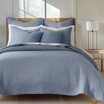 Levtex Home Cross Stitch Full Quilt & Shams Set Chambray. Fixed Price $79.99.