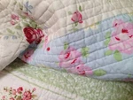 Shabby Cottage Chic Beach House Vintage Pink Roses Patchwork King Quilt & Shams. Fixed Price $128.00.