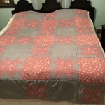 Patchwork 8 Point Star Full/queen Pink Blue Pastels Long Arm Quilted Light. Fixed Price $47.20.